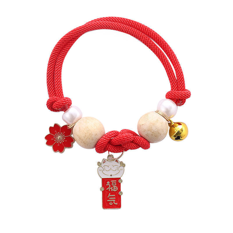 FUREVER365 Cat Anti Flea Mosquito Repellent Collar Natural Camphor Wood Bell Collar Lucky Charm Scarf