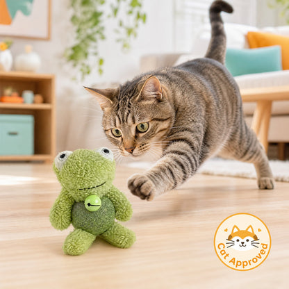 FUREVER365 Cute Catnip Toy Cat Plush Doll Molar Toy Gall Fruit Cat Chew Toy with Bell Interactive Toy