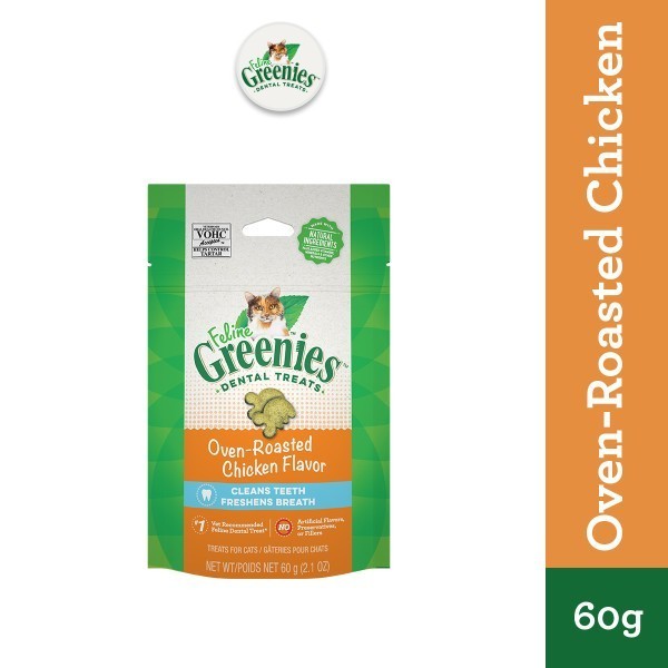 GREENIES Feline Dental Cat Treats for Adult Cats – All Flavor 60g