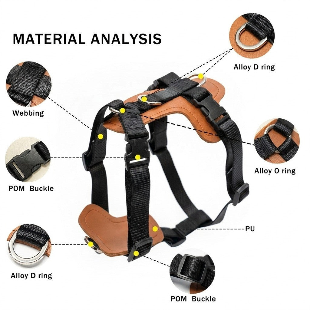 FUREVER365 Heavy Duty Anti-Pull Dog Harness No-Choke Pet Vest for Golden Retriever Large Medium Dogs