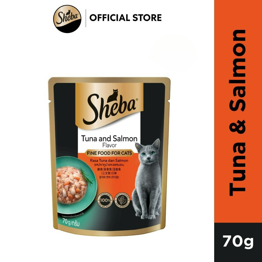 SHEBA Wet Cat Food for Adult and Kitten - All Flavors - 70g per Pack