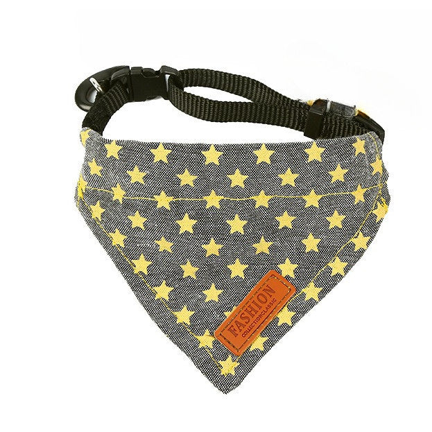 FUREVER365 Pet Bandana Collar Leash Set Dog Scarf Traction Rope Outdoor Walking Adjustable Accessories