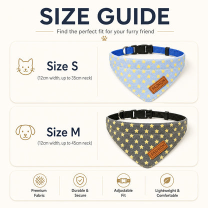 FUREVER365 Pet Bandana Collar Leash Set Dog Scarf Traction Rope Outdoor Walking Adjustable Accessories
