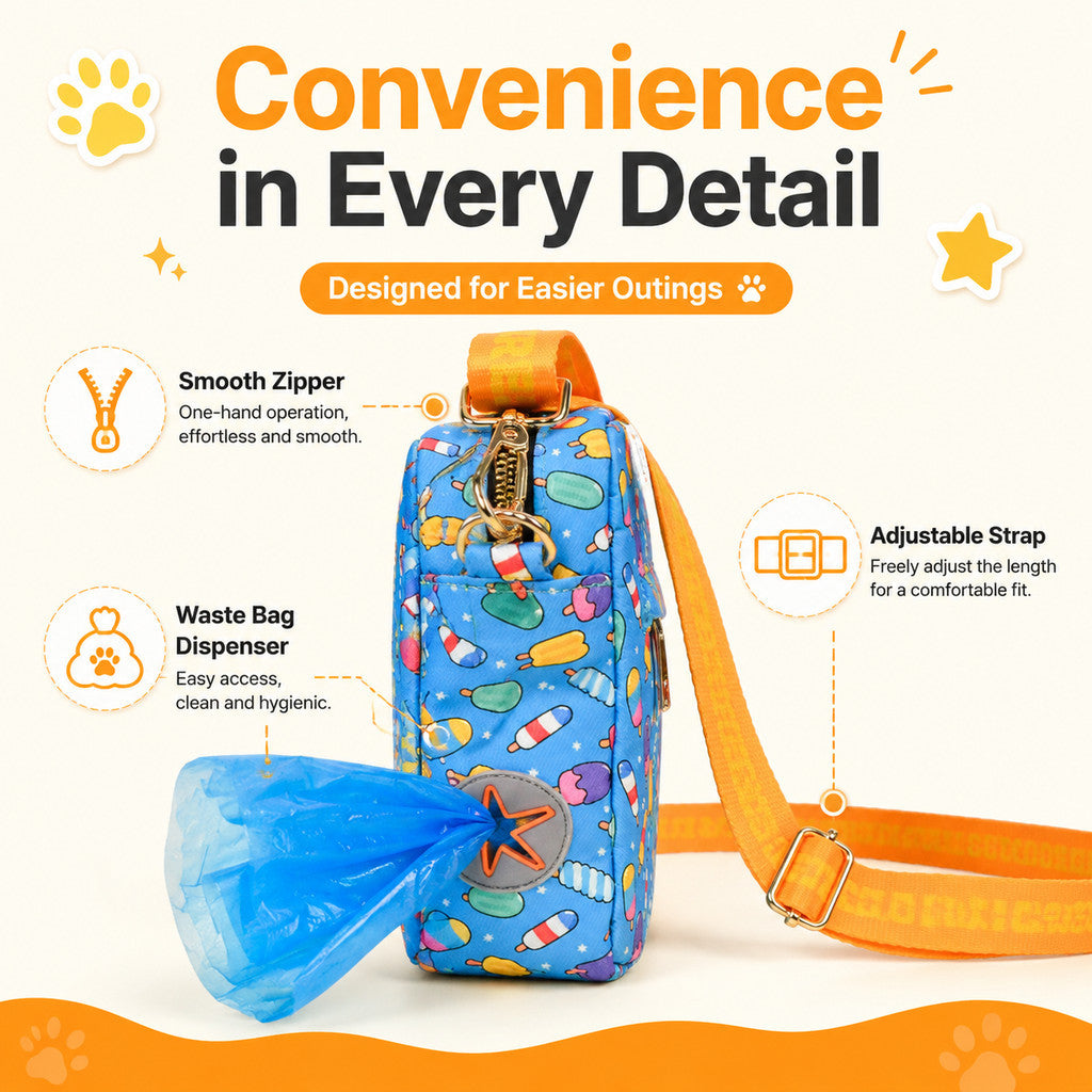 FUREVER365 Cute Pet Training Bag Dog Treat Pouch Outdoor Portable Snack Storage Bag Beg Kucing