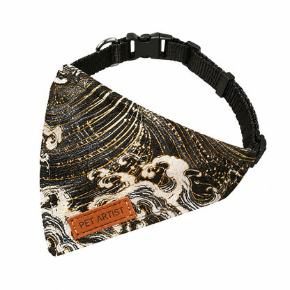 FUREVER365 Pet Bandana Collar Leash Set Dog Scarf Traction Rope Outdoor Walking Adjustable Accessories