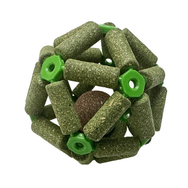 FUREVER365 Natural Silvervine Catnip Ball Cat Toy Gall Fruit Molar Chew Ball Bell Interactive Kitten