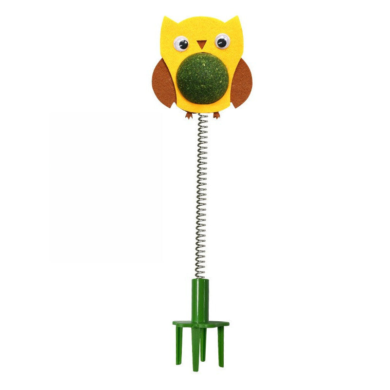FUREVER365 Interactive Cat Toy Wobble Wand with Catnip Felt Feather Teaser Molar Chew Toy for Kitten
