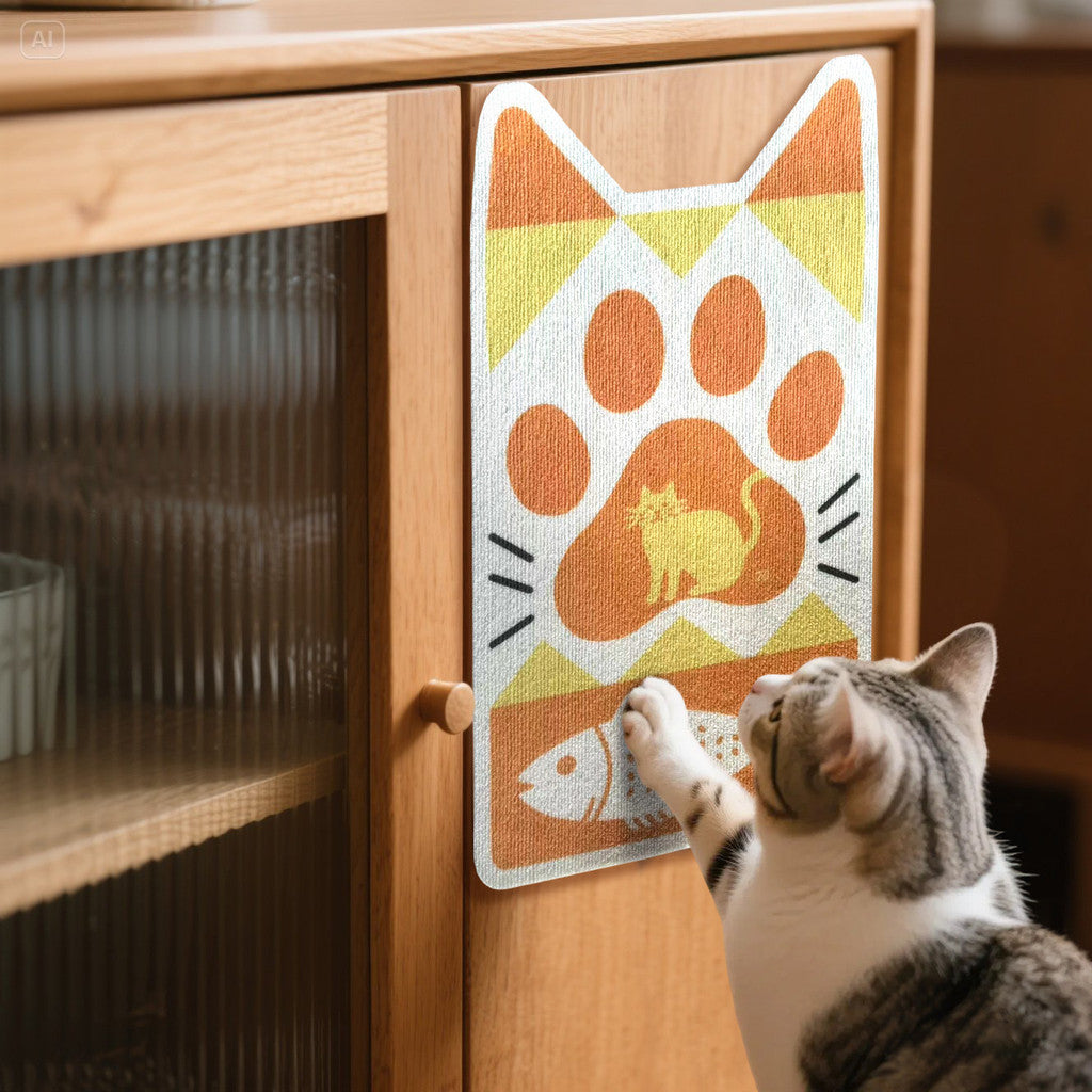 FUREVER365 Cat Scratching Mat Sofa Protector Wall Sticker Wear-Resistant Cat Scratch Pad 50x80cm