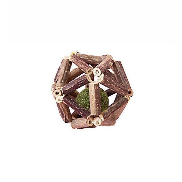 FUREVER365 Natural Silvervine Catnip Ball Cat Toy Gall Fruit Molar Chew Ball Bell Interactive Kitten