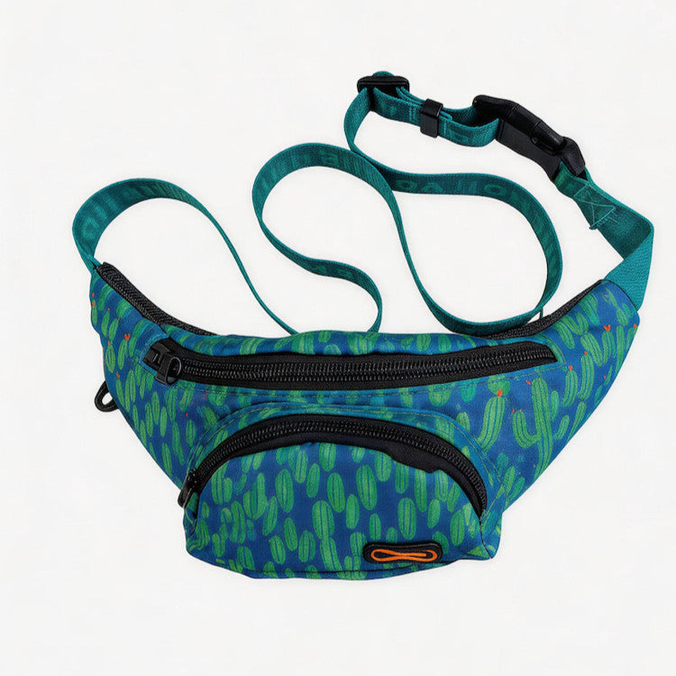 FUREVER365 Lightweight Pet Walking Waist Bag Leaf Print Storage Fanny Pack Multi-purpose Chest Bag