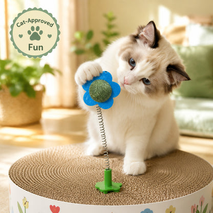 FUREVER365 Interactive Cat Toy Wobble Wand with Catnip Felt Feather Teaser Molar Chew Toy for Kitten