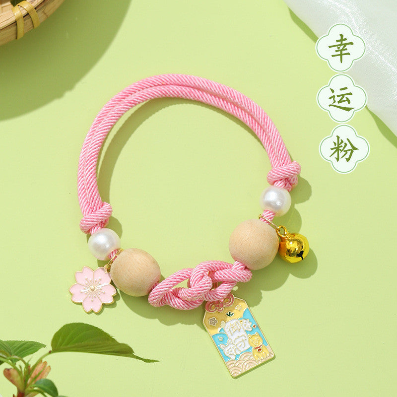 FUREVER365 Cat Anti Flea Mosquito Repellent Collar Natural Camphor Wood Bell Collar Lucky Charm Scarf