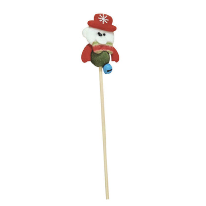 FUREVER365 Interactive Cat Teaser Wand Catnip Silvervine Molar Stick Feather Toy with Bell Kitten