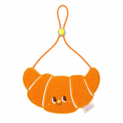 FUREVER365 Cute Croissant Bread Pet Bib Original Design Cat Dog Saliva Towel Decorative Scarf Kucing