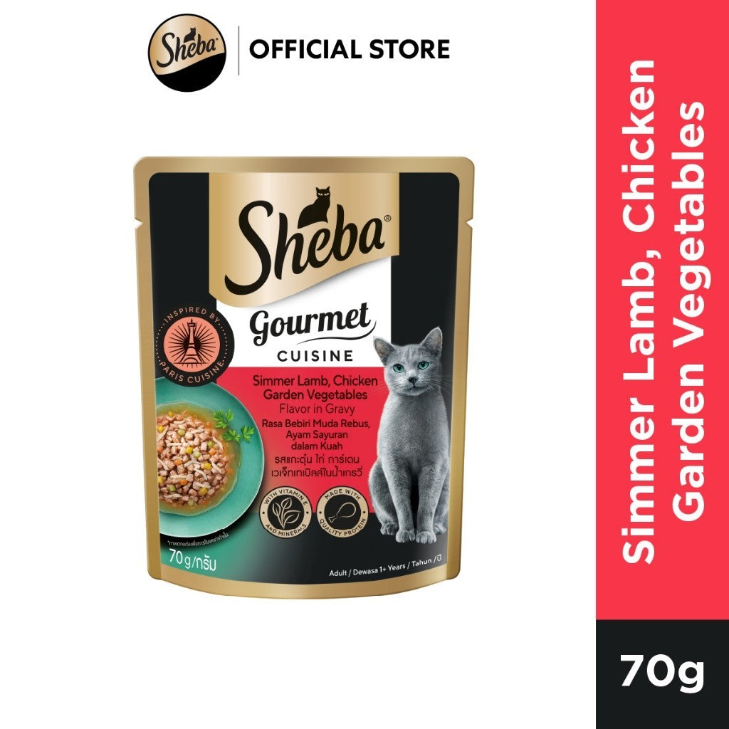 SHEBA Wet Cat Food for Adult and Kitten - All Flavors - 70g per Pack
