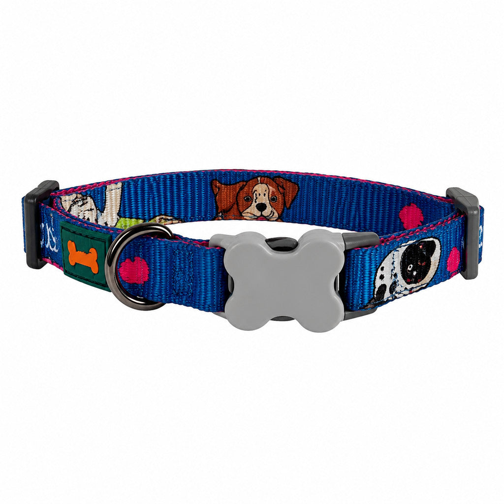 FUREVER365 Premium Dog Collar Adjustable Breathable Webbing Collar 1.5cm Width (30-37cm) Collar ONLY