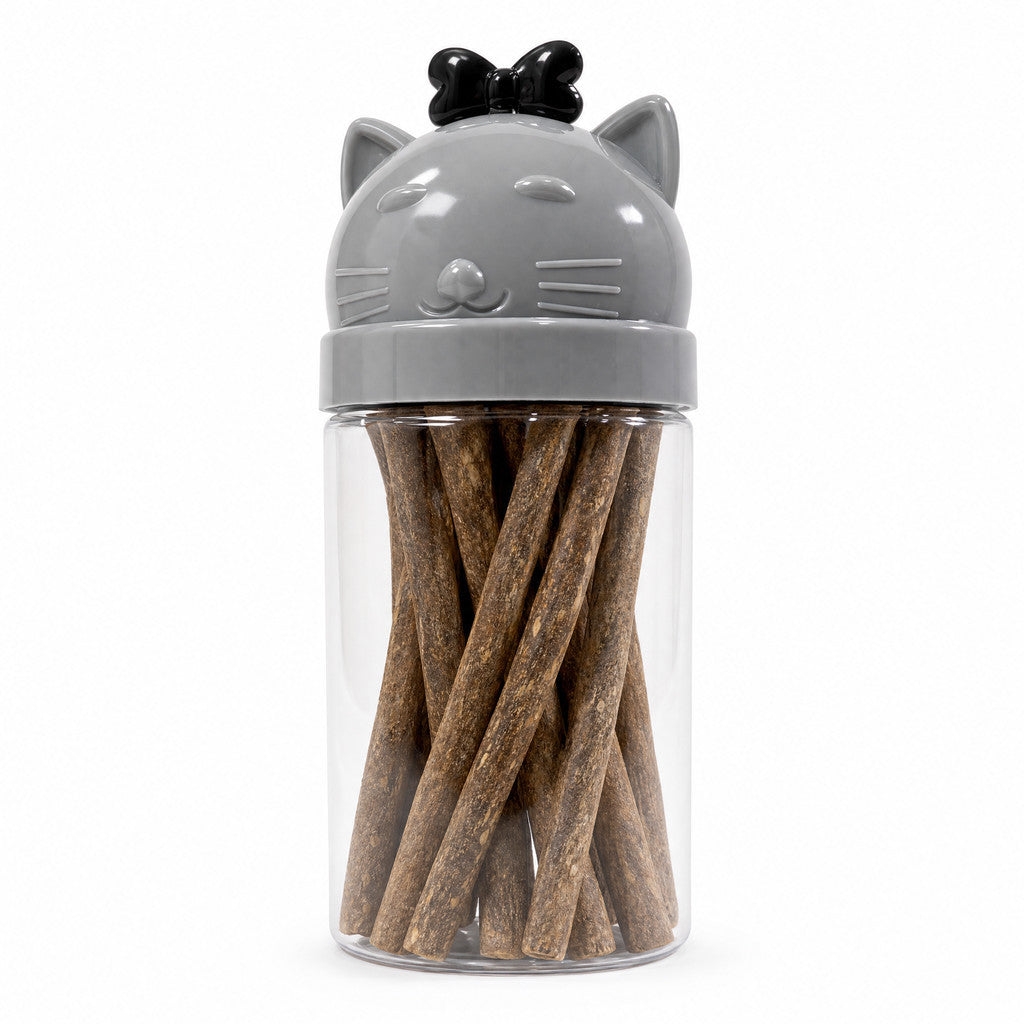 FUREVER365 Bottled Catnip Silvervine Stick Cat Toy Gall Fruit Molar Chew Stick Natural Cat Snack
