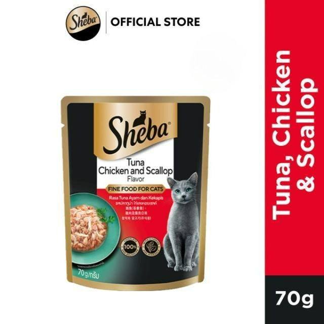 SHEBA Wet Cat Food for Adult and Kitten - All Flavors - 70g per Pack