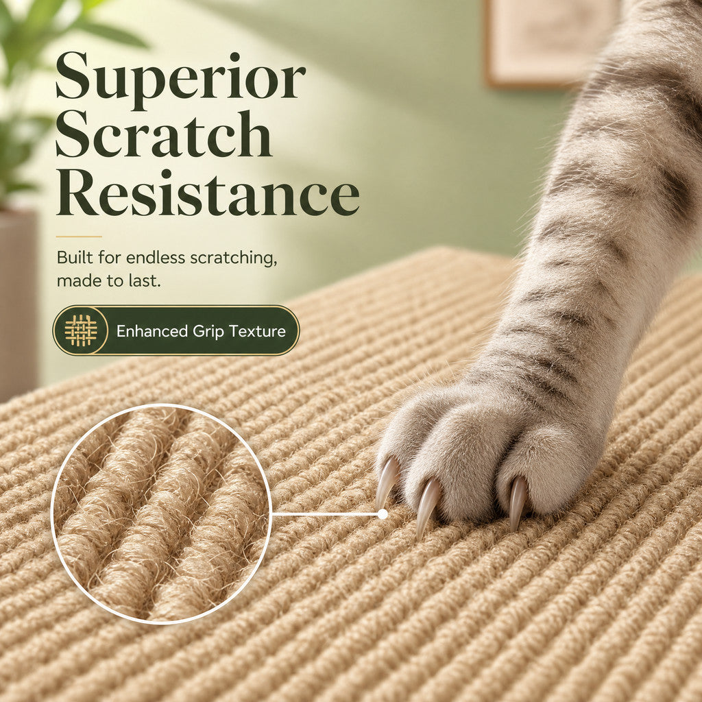 FUREVER365 Self-Adhesive Cat Scratch Mat Sofa Protector Wear-Resistant Felt Wall Pad Customizable DIY