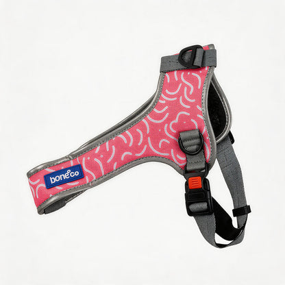 FUREVER365 Night Reflective Pet Harness No-Pull Mesh Dog Vest U-Shape Adjustable Chest Strap Leash