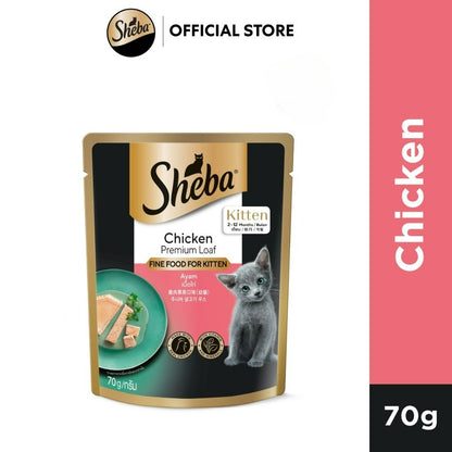 SHEBA Wet Cat Food for Adult and Kitten - All Flavors - 70g per Pack