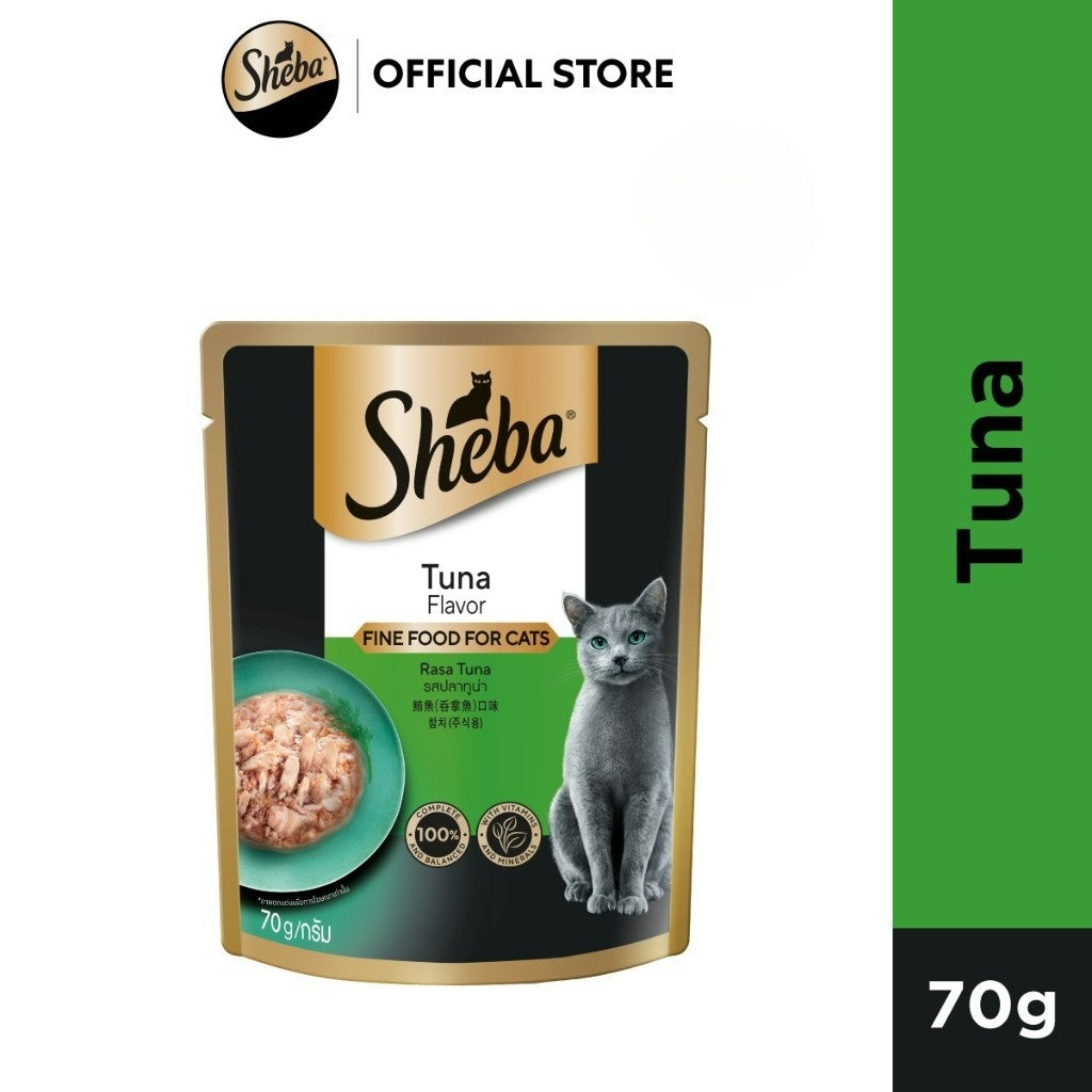 SHEBA Wet Cat Food for Adult and Kitten - All Flavors - 70g per Pack