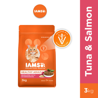 IAMS Dry Cat Food For Adult Cat - Mother & Kitten / Tuna & Salmon / Chicken / Indoor & Hairball Care 3kg