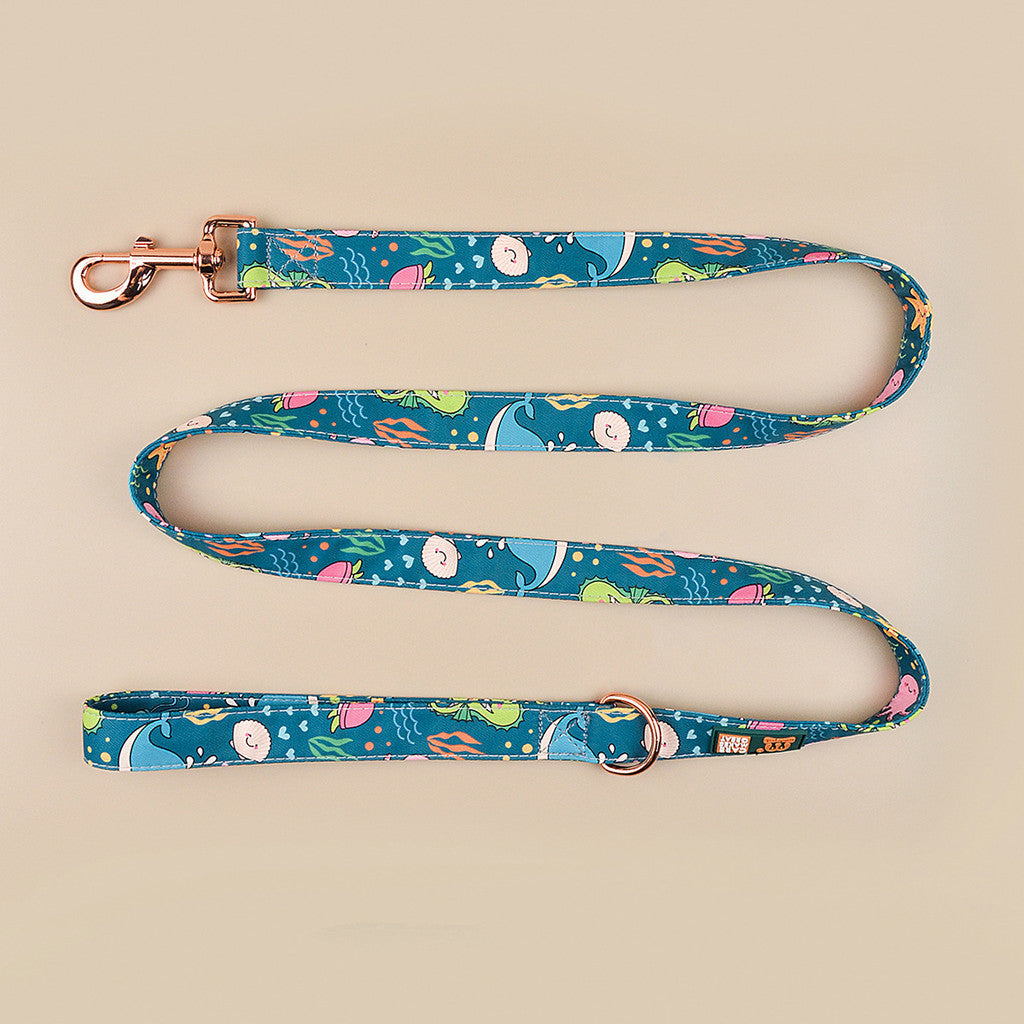 FUREVER365 Black Cherry Fashion Print Pet Leash Durable Polyester Dog Traction Rope Cat Walking Leash