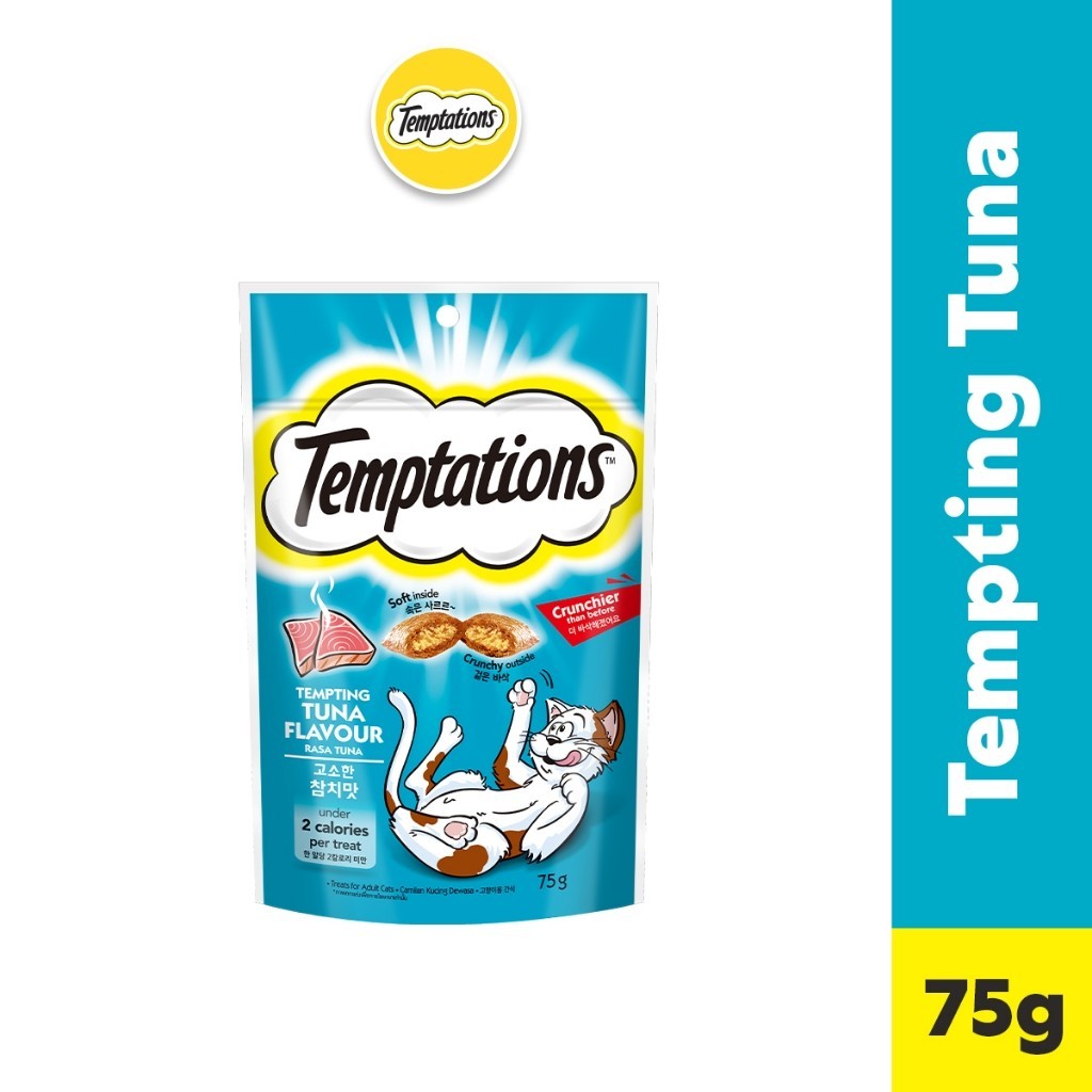 TEMPTATIONS Cat Treats Pockets & Mix Ups - All Flavors 75g