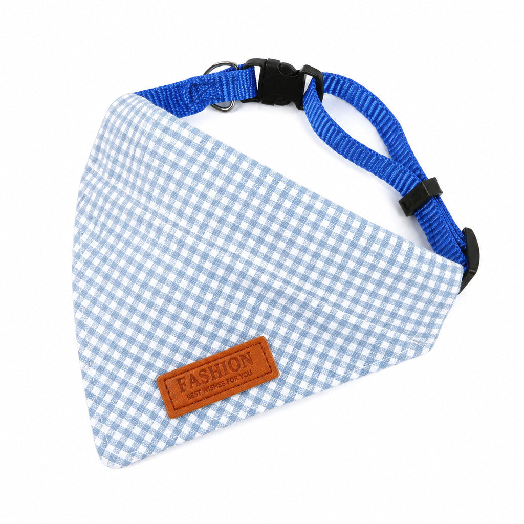 FUREVER365 Pet Bandana Collar Leash Set Dog Scarf Traction Rope Outdoor Walking Adjustable Accessories