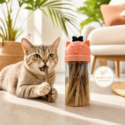 FUREVER365 Bottled Catnip Silvervine Stick Cat Toy Gall Fruit Molar Chew Stick Natural Cat Snack