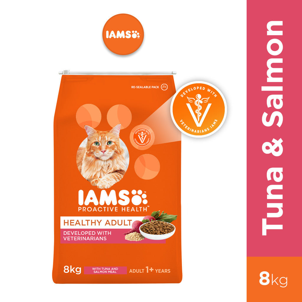 IAMS Dry Cat Food For Adult Cat - Mother&Kitten / Tuna&Salmon / Chicken / Indoor&Hairball Care / Chicken&Salmon 8kg