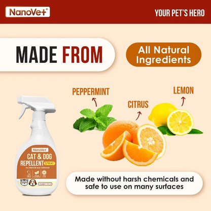 Nanovet® Cat and Dog Repellent Spray (500ml)