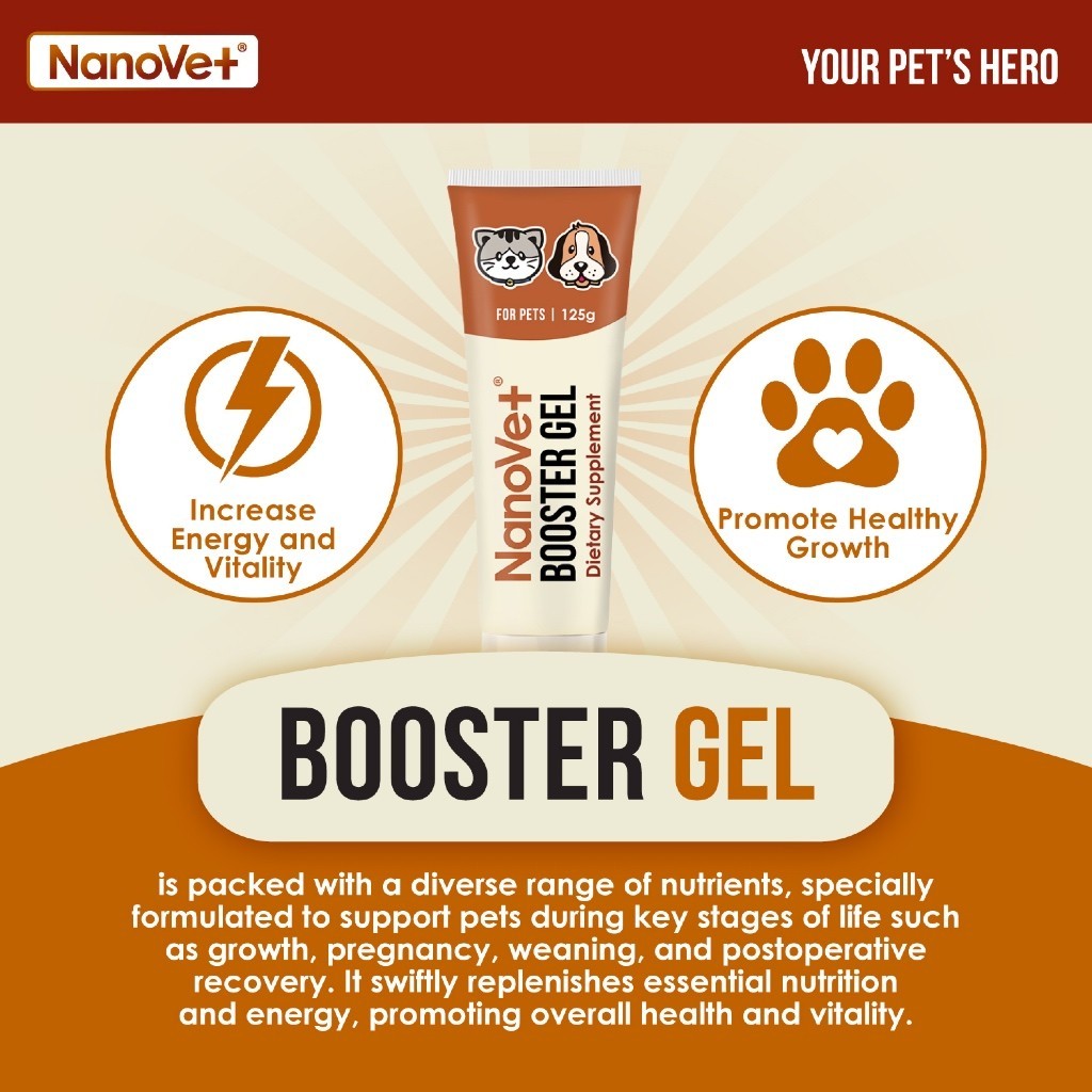 Nanovet® Pet Booster Gel for Cat and Dog (125gm)