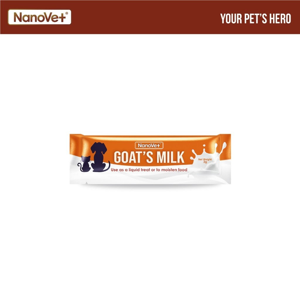 Nanovet® Pet Goat's Milk with Probiotic and Prebiotic Sachet for Cat and Dog (3gm)
