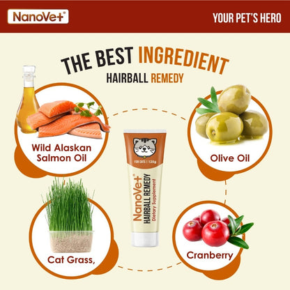 Nanovet® Pet Hairball Remedy Gel for Cat (125gm)