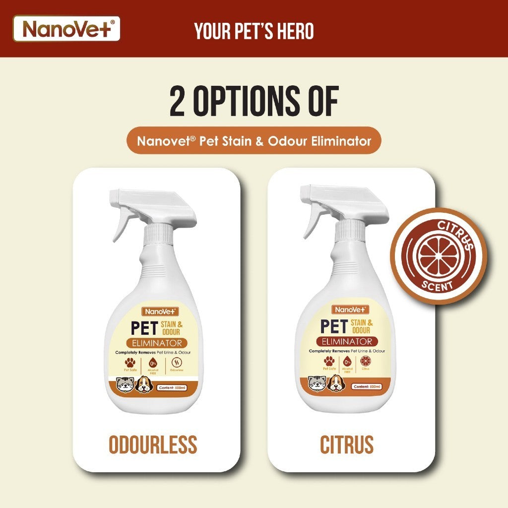 Nanovet® Pet Stain Urine and Odour Eliminator for Cat and Dog
