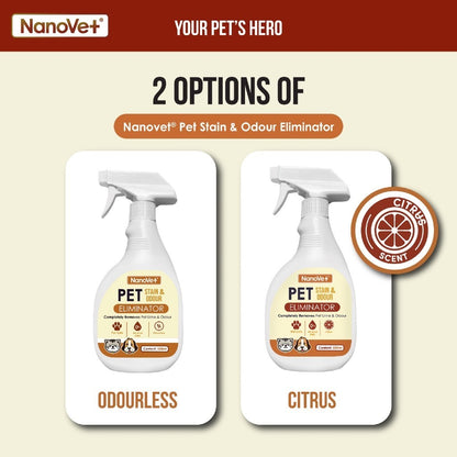 Nanovet® Pet Stain Urine and Odour Eliminator for Cat and Dog