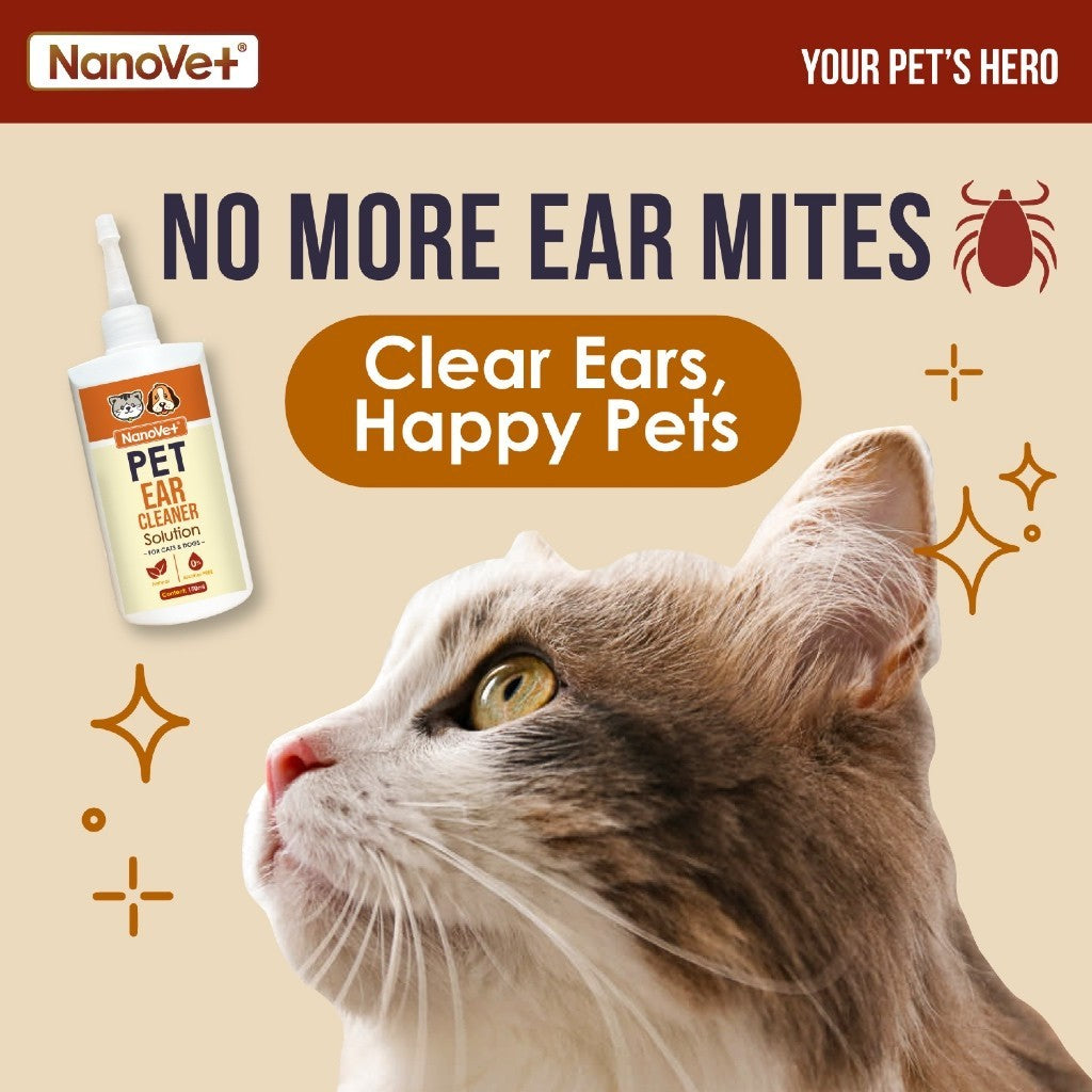 Nanovet® Pet Ear Cleaner Solution for Cat and Dog (150ml)