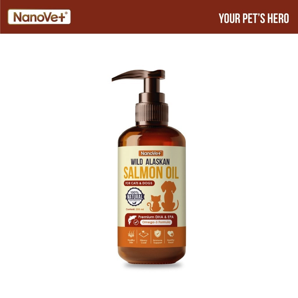 Nanovet® Wild Alaskan Salmon Oil For Cat and Dog