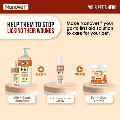 Nanovet® Pet Skin + Coat Shampoo for Cat and Dog
