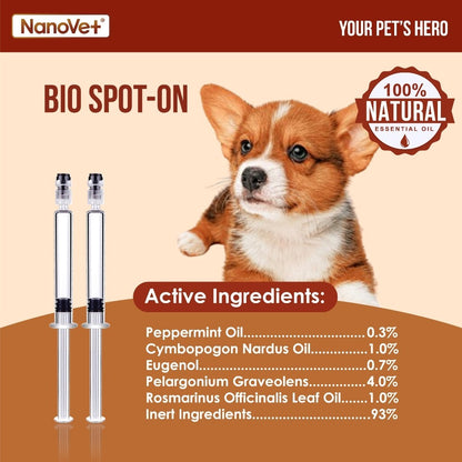 Nanovet® Bio Spot-On Flea and Tick Treatment For Dog