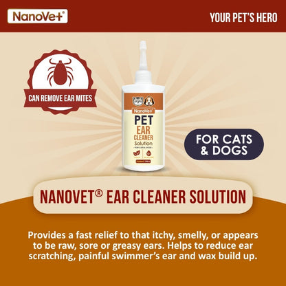 Nanovet® Pet Ear Cleaner Solution for Cat and Dog (150ml)