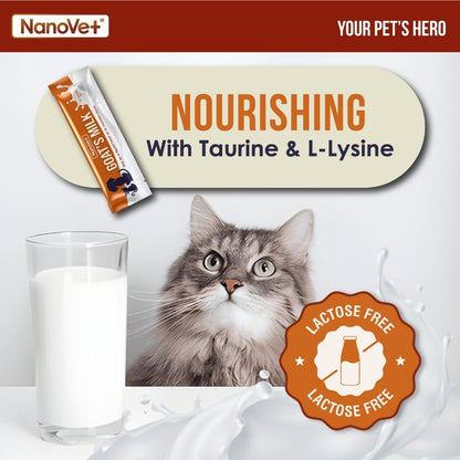 Nanovet® Pet Goat's Milk with Probiotic and Prebiotic Sachet for Cat and Dog (3gm)