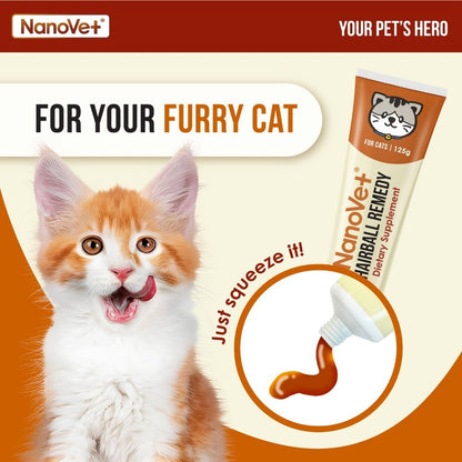 Nanovet® Pet Hairball Remedy Gel for Cat (125gm)