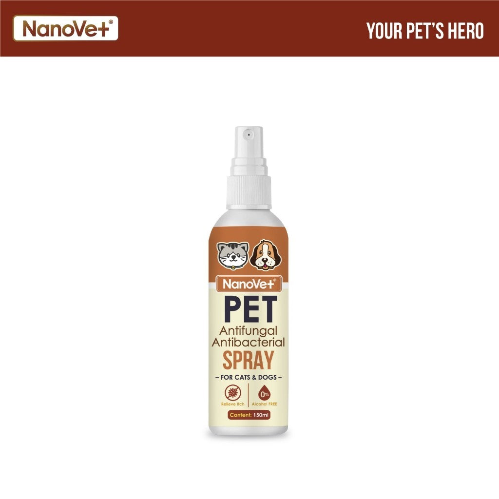 Nanovet® Pet Nanosilver Antifungal and Antibacterial Spray for Cat and Dog
