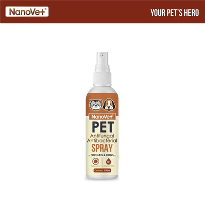 Nanovet® Pet Nanosilver Antifungal and Antibacterial Spray for Cat and Dog