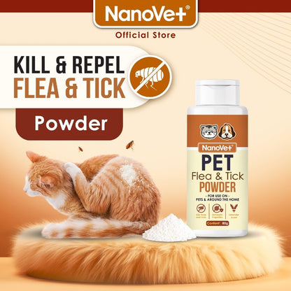 Nanovet® Pet Flea & Tick Powder (80gm)