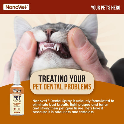 Nanovet® Pet Dental Mouth Spray for Cat and Dog (60ml)
