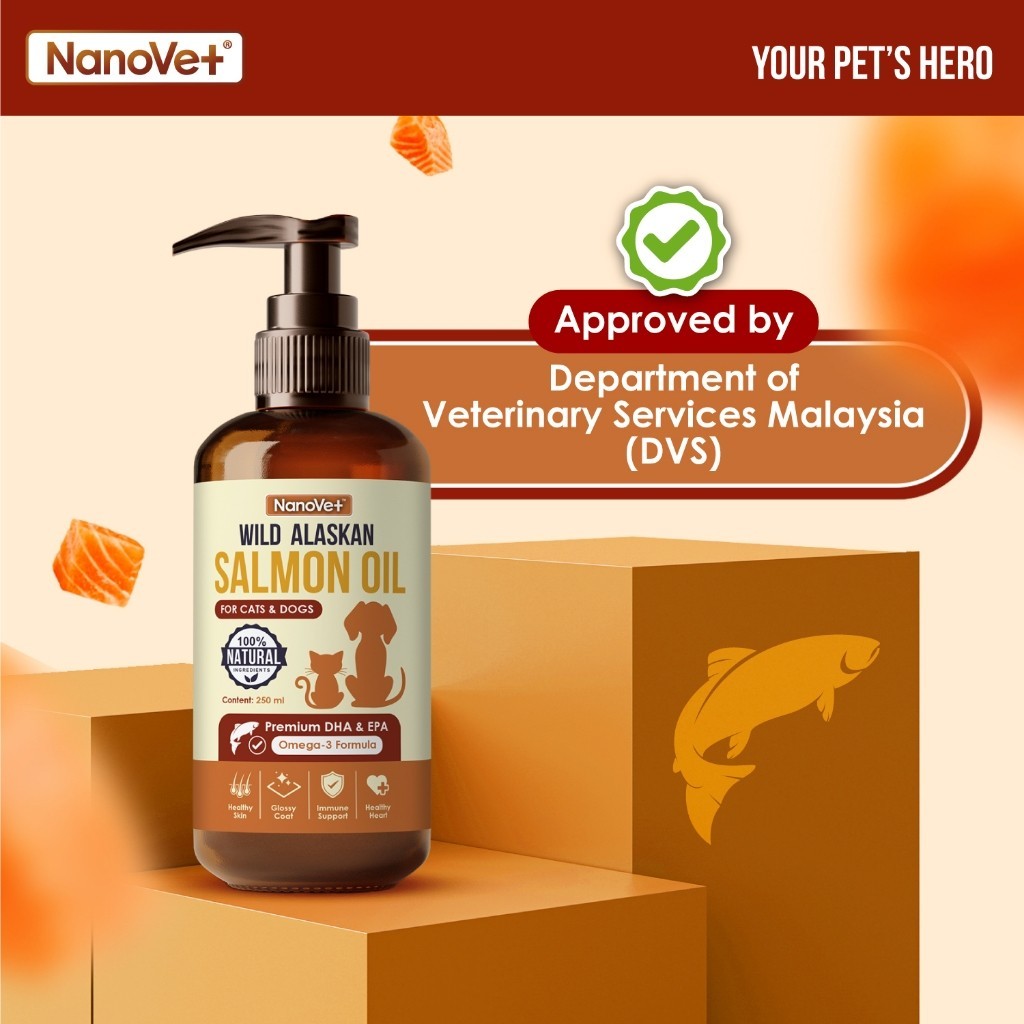 Nanovet® Wild Alaskan Salmon Oil For Cat and Dog